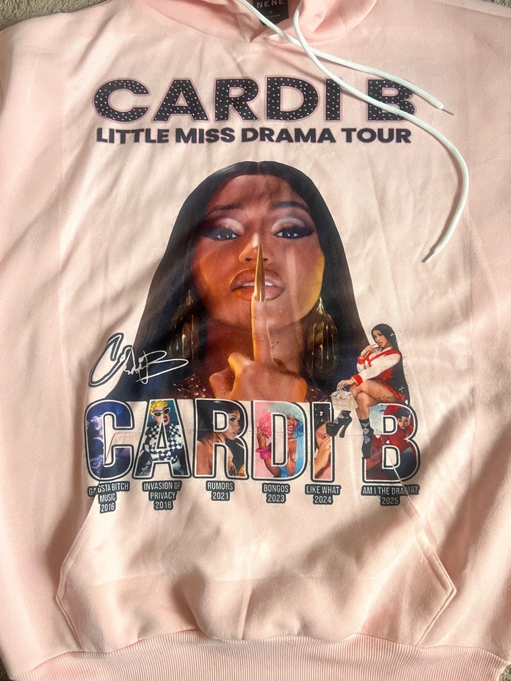 Cardi B Little Miss Drama Tour Pink Hoodie